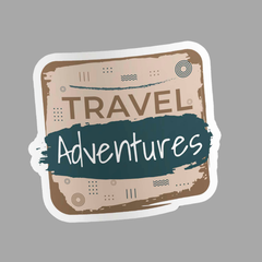 Travel Adventures Sticker.