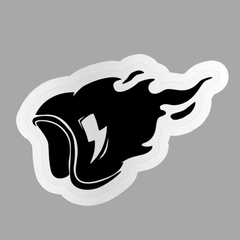Helmet Fire Sticker