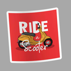Ride a Scooter Sticker