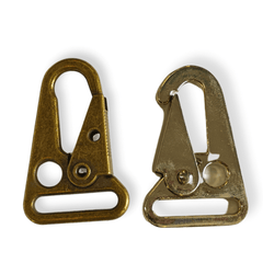 Key tags featuring metal clasps in gold color options, ideal for attaching keys securely.