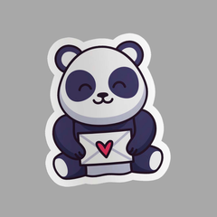 Panda Love Letter Sticker