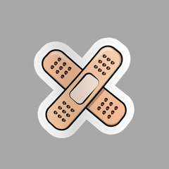 Heal with Care: Bandage Sticker