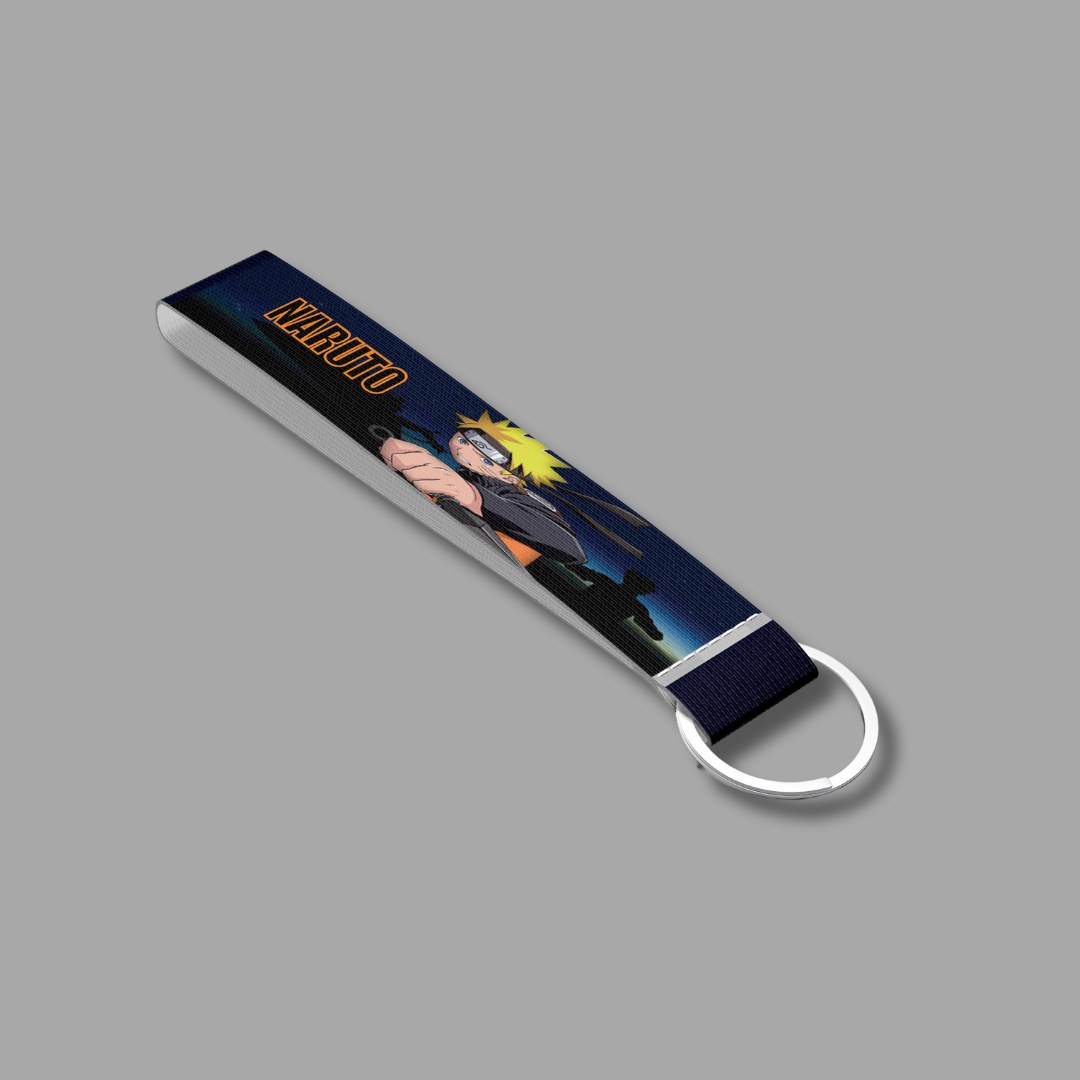 Naruto-Inspired Satin Lanyard Keytags