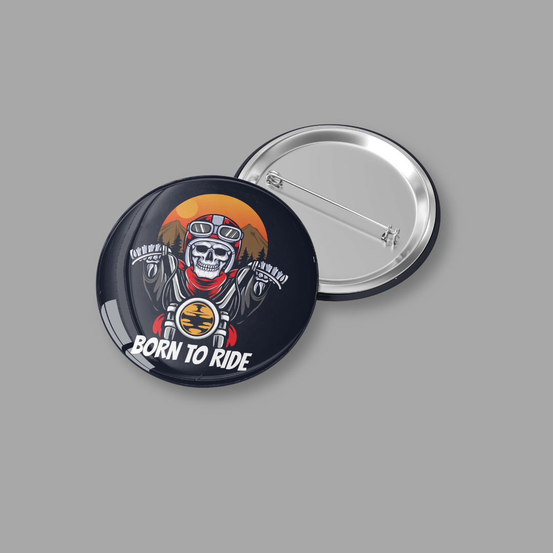 Born to Ride Skeleton Badges